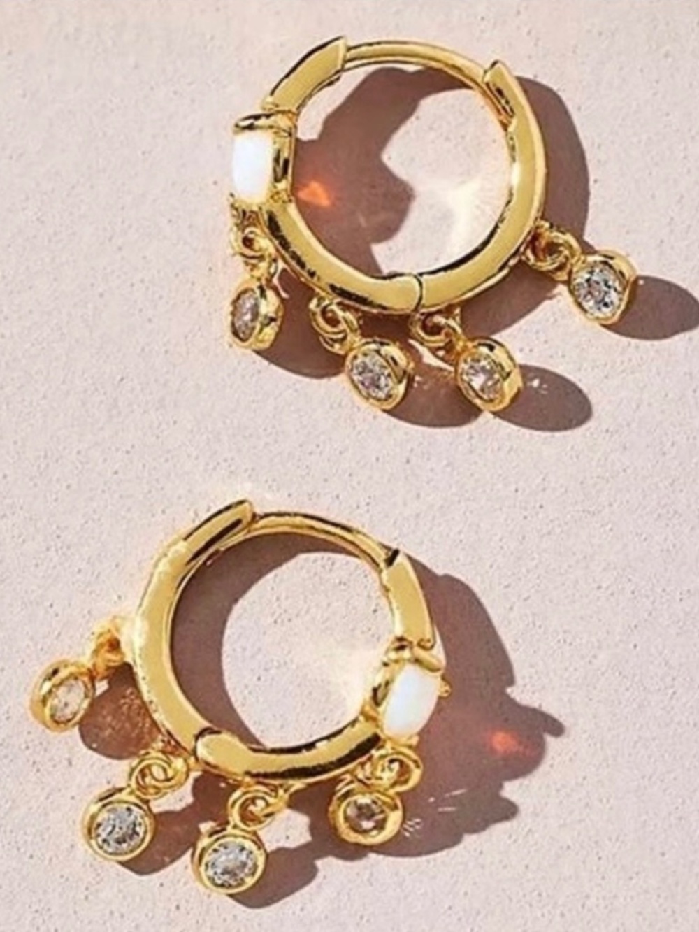 Mini Opal Huggie Hoop Earrings